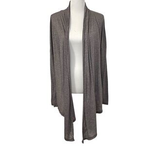 Michael Stars Womens Convertible Cardigan Wrap On Size Brown Long Sleeve
